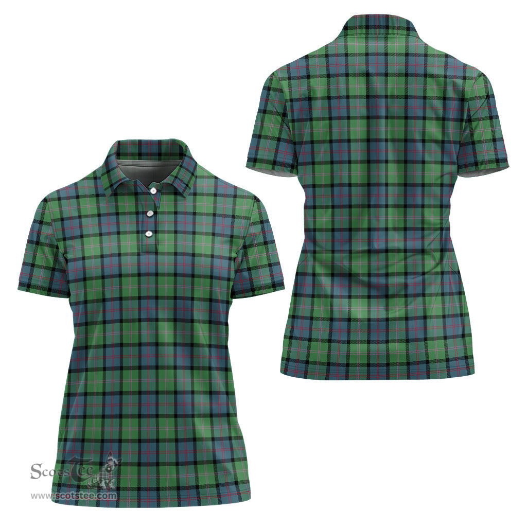 Scottish MacThomas Ancient Clan Tartan Polo Shirt For Women, Women's Scottish Polo Shirt Scottish Plaid Tartan Plaid - ScotsTee - scotstee.com