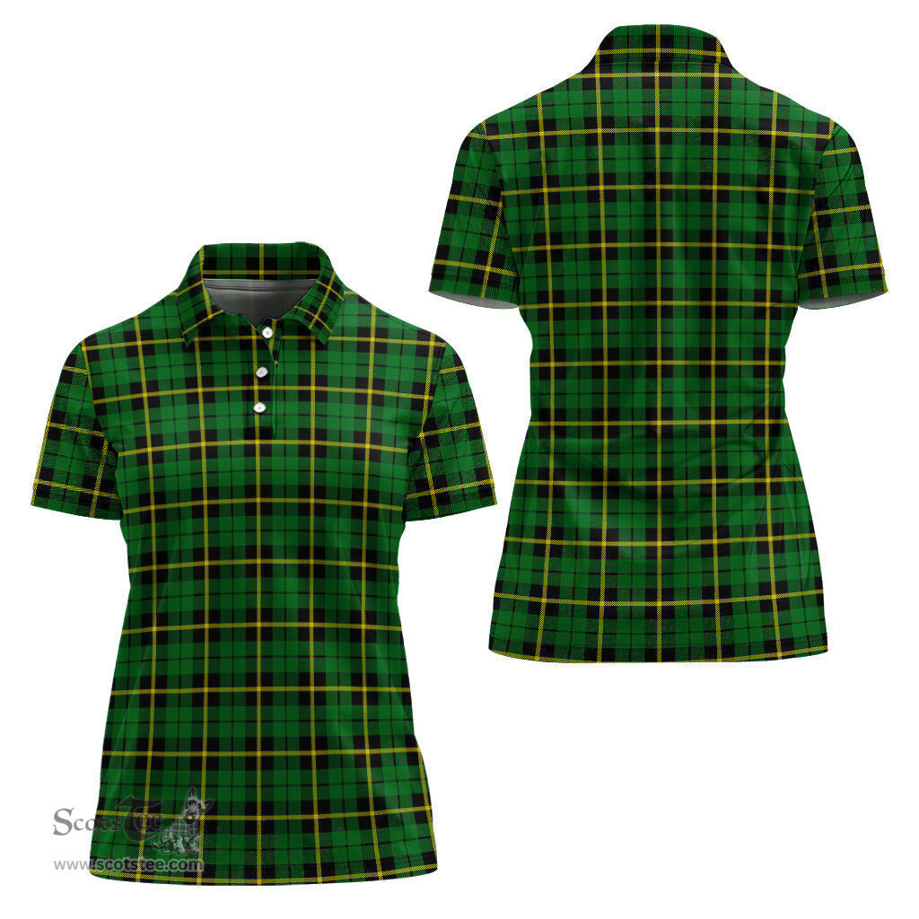 Scottish Wallace Hunting Green Clan Tartan Polo Shirt For Women, Women's Scottish Polo Shirt Scottish Plaid Tartan Plaid - ScotsTee - scotstee.com