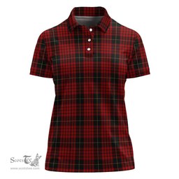 Scottish MacQueen Clan Tartan Polo Shirt For Women, Women's Scottish Polo Shirt Scottish Plaid Tartan Plaid - ScotsTee - scotstee.com