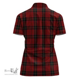 Scottish MacQueen Clan Tartan Polo Shirt For Women, Women's Scottish Polo Shirt Scottish Plaid Tartan Plaid - ScotsTee - scotstee.com