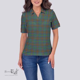Scottish MacIntosh Hunting Ancient Clan Tartan Polo Shirt For Women, Women's Scottish Polo Shirt Scottish Plaid Tartan Plaid - ScotsTee - scotstee.com
