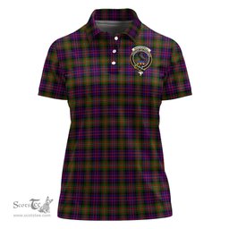 Scottish MacDonell of Glengarry Modern Clan Tartan Polo Shirt with Family Crest For Women, Women's Scottish Polo Shirt Scottish Plaid Tartan Plaid - ScotsTee - scotstee.com