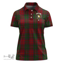 Scottish Stewart of Appin Clan Tartan Polo Shirt with Family Crest For Women, Women's Scottish Polo Shirt Scottish Plaid Tartan Plaid - ScotsTee - scotstee.com