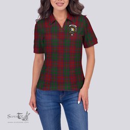 Scottish Stewart of Appin Clan Tartan Polo Shirt with Family Crest For Women, Women's Scottish Polo Shirt Scottish Plaid Tartan Plaid - ScotsTee - scotstee.com