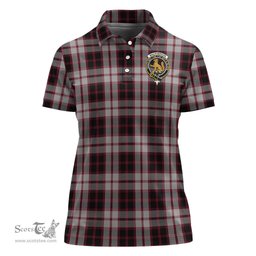 Scottish MacPherson Clan Tartan Polo Shirt with Family Crest For Women, Women's Scottish Polo Shirt Scottish Plaid Tartan Plaid - ScotsTee - scotstee.com