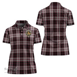 Scottish MacPherson Clan Tartan Polo Shirt with Family Crest For Women, Women's Scottish Polo Shirt Scottish Plaid Tartan Plaid - ScotsTee - scotstee.com