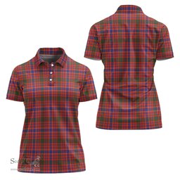 Scottish MacRae Ancient Clan Tartan Polo Shirt For Women, Women's Scottish Polo Shirt Scottish Plaid Tartan Plaid - ScotsTee - scotstee.com
