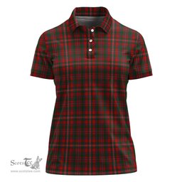 Scottish MacKinnon Clan Tartan Polo Shirt For Women, Women's Scottish Polo Shirt Scottish Plaid Tartan Plaid - ScotsTee - scotstee.com