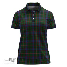 Scottish Skene Clan Tartan Polo Shirt For Women, Women's Scottish Polo Shirt Scottish Plaid Tartan Plaid - ScotsTee - scotstee.com