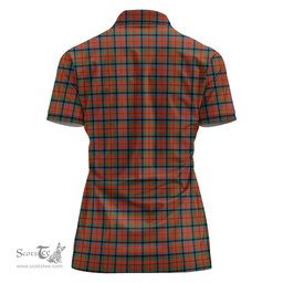 Scottish MacNaughton Ancient Clan Tartan Polo Shirt with Family Crest For Women, Women's Scottish Polo Shirt Scottish Plaid Tartan Plaid - ScotsTee - scotstee.com