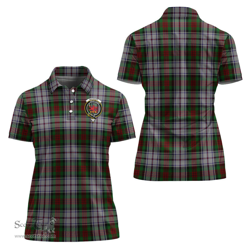 Scottish MacDuff Dress Clan Tartan Polo Shirt with Family Crest For Women, Women's Scottish Polo Shirt Scottish Plaid Tartan Plaid - ScotsTee - scotstee.com