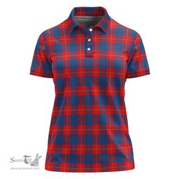 Scottish Galloway Red Clan Tartan Polo Shirt For Women, Women's Scottish Polo Shirt Scottish Plaid Tartan Plaid - ScotsTee - scotstee.com