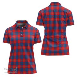 Scottish Galloway Red Clan Tartan Polo Shirt For Women, Women's Scottish Polo Shirt Scottish Plaid Tartan Plaid - ScotsTee - scotstee.com