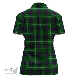 Scottish MacDonald of The Isles Clan Tartan Polo Shirt with Family Crest For Women, Women's Scottish Polo Shirt Scottish Plaid Tartan Plaid - ScotsTee - scotstee.com