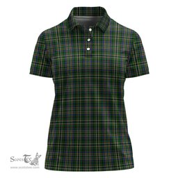 Scottish Scott Green Clan Tartan Polo Shirt For Women, Women's Scottish Polo Shirt Scottish Plaid Tartan Plaid - ScotsTee - scotstee.com