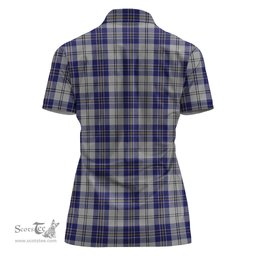 Scottish MacPherson Dress Blue Clan Tartan Polo Shirt For Women, Women's Scottish Polo Shirt Scottish Plaid Tartan Plaid - ScotsTee - scotstee.com