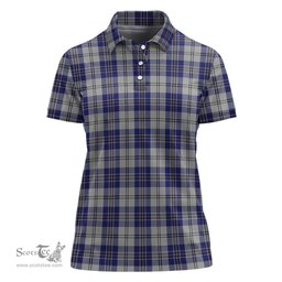 Scottish MacPherson Dress Blue Clan Tartan Polo Shirt For Women, Women's Scottish Polo Shirt Scottish Plaid Tartan Plaid - ScotsTee - scotstee.com