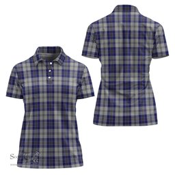 Scottish MacPherson Dress Blue Clan Tartan Polo Shirt For Women, Women's Scottish Polo Shirt Scottish Plaid Tartan Plaid - ScotsTee - scotstee.com