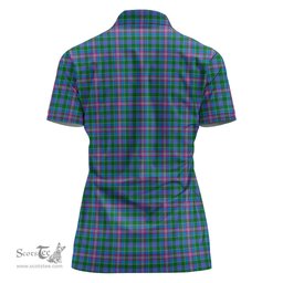 Scottish Pitcairn Hunting Clan Tartan Polo Shirt with Family Crest For Women, Women's Scottish Polo Shirt Scottish Plaid Tartan Plaid - ScotsTee - scotstee.com