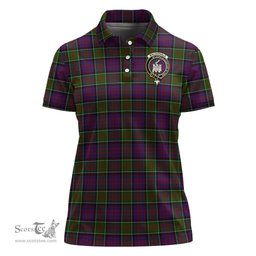 Scottish MacDonald of Clan Ranald Modern Clan Tartan Polo Shirt with Family Crest For Women, Women's Scottish Polo Shirt Scottish Plaid Tartan Plaid - ScotsTee - scotstee.com