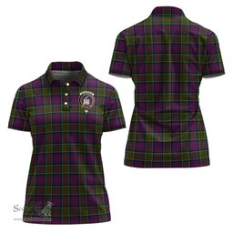 Scottish MacDonald of Clan Ranald Modern Clan Tartan Polo Shirt with Family Crest For Women, Women's Scottish Polo Shirt Scottish Plaid Tartan Plaid - ScotsTee - scotstee.com