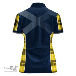 ScotsTee Shop Scottish Barclay Dress Modern Clan Scottish Crest and Scottish Thistle Sport Tartan Womens Polo Shirt
