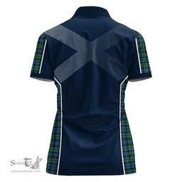 ScotsTee Shop Scottish Campbell Ancient 02 Clan Scottish Crest and Scottish Thistle Sport Tartan Womens Polo Shirt