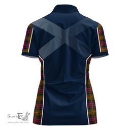 ScotsTee Shop Scottish Carnegie Modern Clan Scottish Crest and Scottish Thistle Sport Tartan Womens Polo Shirt