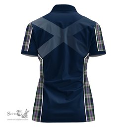 ScotsTee Shop Scottish Baird Dress Clan Scottish Crest and Scottish Thistle Sport Tartan Womens Polo Shirt