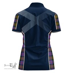 ScotsTee Shop Scottish Carnegie Ancient Clan Scottish Crest and Scottish Thistle Sport Tartan Womens Polo Shirt