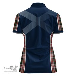 ScotsTee Shop Scottish Carnegie Dress Clan Scottish Crest and Scottish Thistle Sport Tartan Womens Polo Shirt