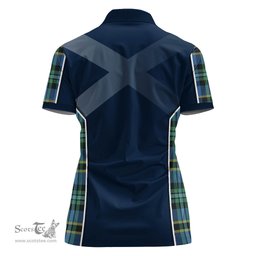 ScotsTee Shop Scottish Hope Ancient Clan Scottish Crest and Scottish Thistle Sport Tartan Womens Polo Shirt