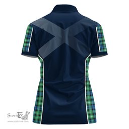 ScotsTee Shop Scottish Graham of Montrose Ancient Clan Scottish Crest and Scottish Thistle Sport Tartan Womens Polo Shirt