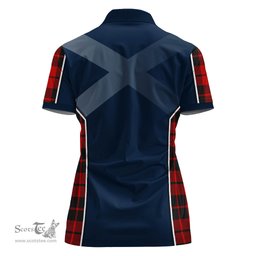 ScotsTee Shop Scottish Hogg Clan Scottish Crest and Scottish Thistle Sport Tartan Womens Polo Shirt