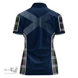ScotsTee Shop Scottish MacCallum Dress Clan Scottish Crest and Scottish Thistle Sport Tartan Womens Polo Shirt