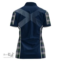 ScotsTee Shop Scottish Graham Dress Clan Scottish Crest and Scottish Thistle Sport Tartan Womens Polo Shirt
