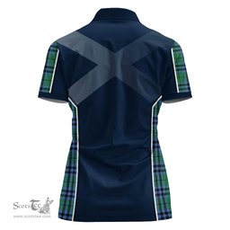 ScotsTee Shop Scottish Keith Ancient Clan Scottish Crest and Scottish Thistle Sport Tartan Womens Polo Shirt