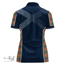 ScotsTee Shop Scottish Wilson Ancient Clan Scottish Crest and Scottish Thistle Sport Tartan Womens Polo Shirt