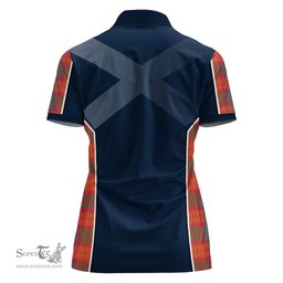 ScotsTee Shop Scottish MacNab Ancient Clan Scottish Crest and Scottish Thistle Sport Tartan Womens Polo Shirt