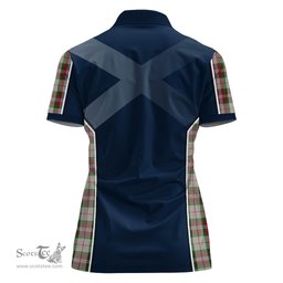 ScotsTee Shop Scottish MacLean Dress Clan Scottish Crest and Scottish Thistle Sport Tartan Womens Polo Shirt