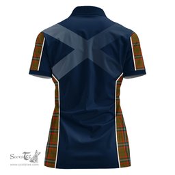 ScotsTee Shop Scottish Seton Hunting Modern Clan Scottish Crest and Scottish Thistle Sport Tartan Womens Polo Shirt