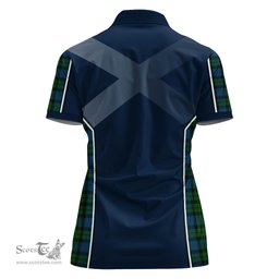 ScotsTee Shop Scottish McCoy Clan Scottish Crest and Scottish Thistle Sport Tartan Womens Polo Shirt