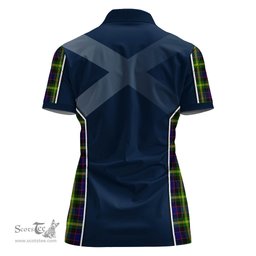 ScotsTee Shop Scottish Watson Modern Clan Scottish Crest and Scottish Thistle Sport Tartan Womens Polo Shirt