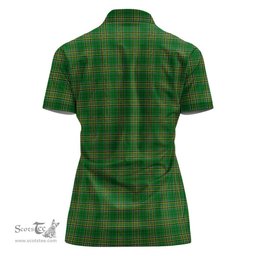 ScotsTee Shop Irish Fuller Coat of Arms Family Crest Ireland Shirt Irish National Tartan Irish Womens Polo Shirt