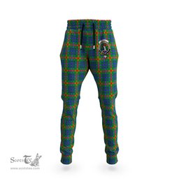 Scottish Aiton Clan Family Crest Tartan Joggers Pants