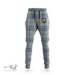 Scottish Balfour Blue Clan Family Crest Tartan Joggers Pants