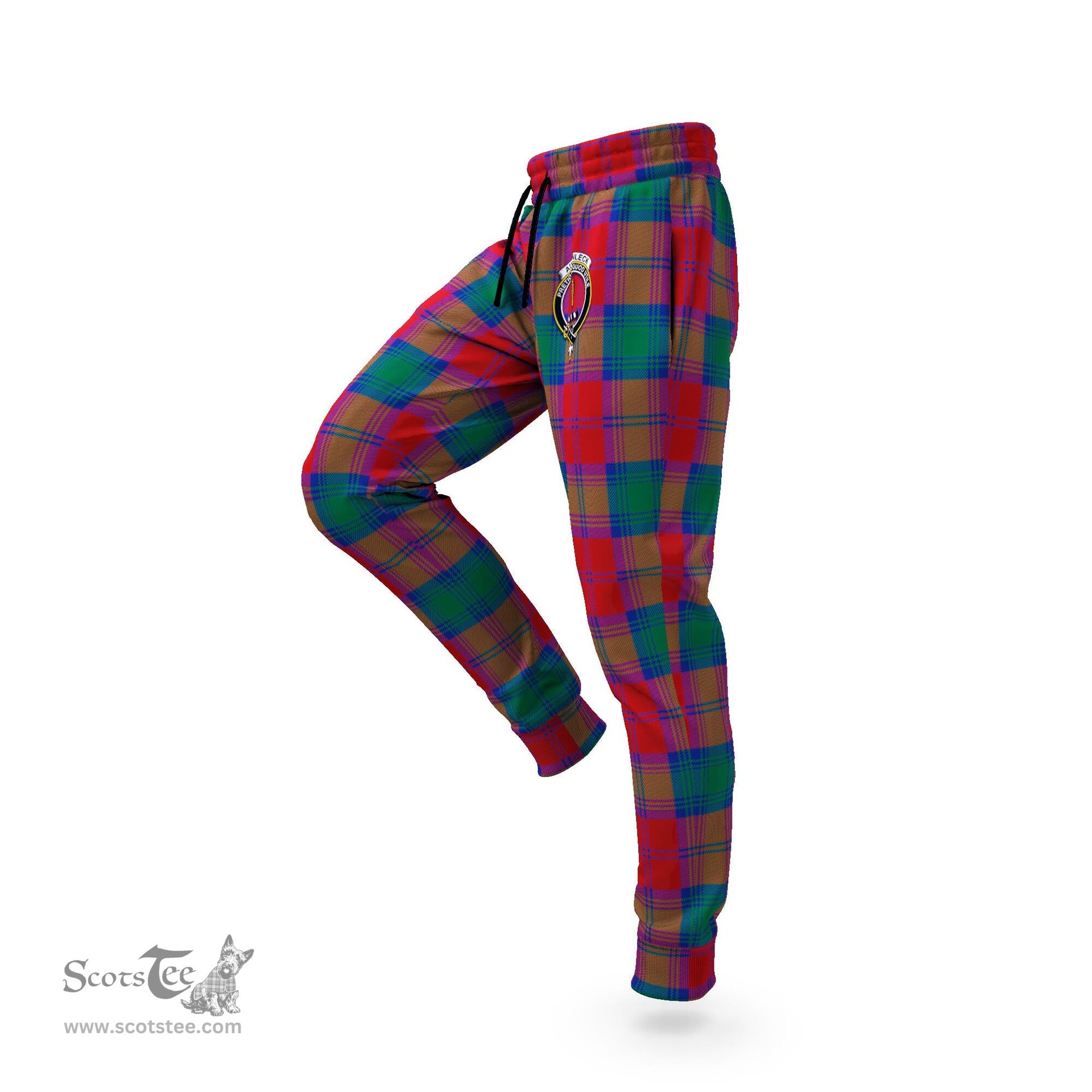 Scottish Auchinleck Clan Family Crest Tartan Joggers Pants