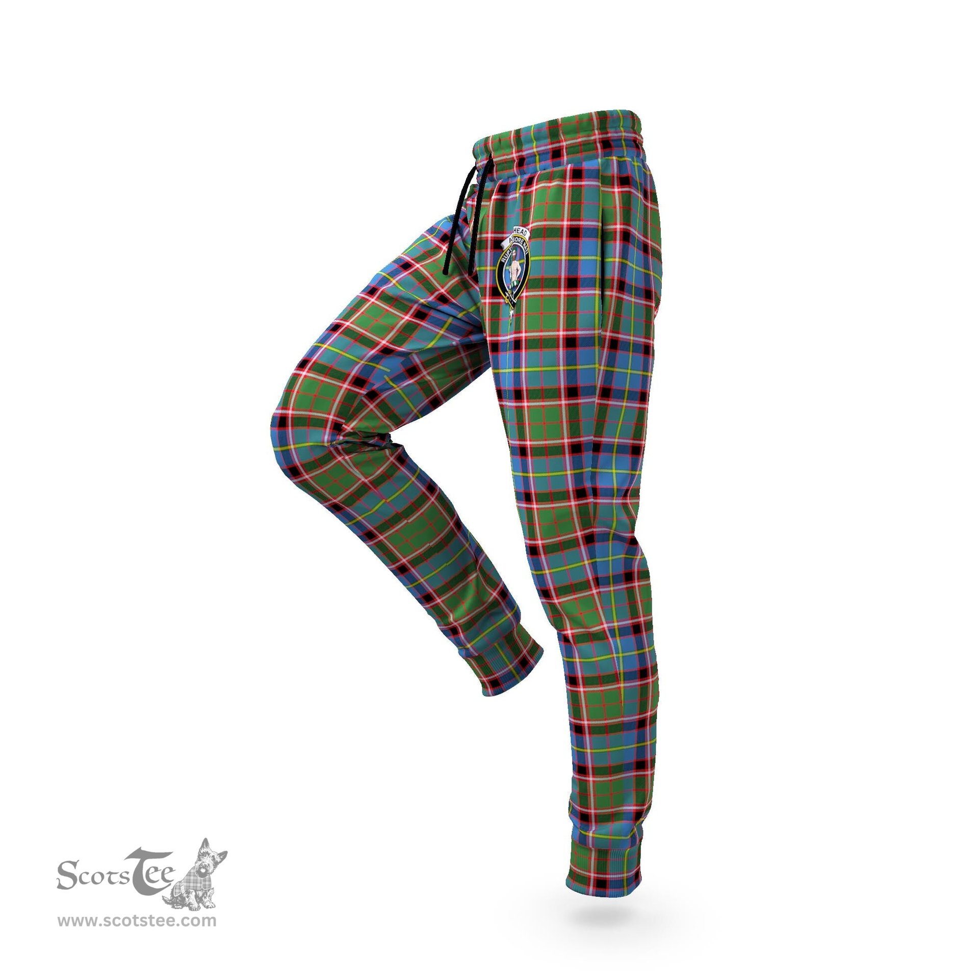 Scottish Aikenhead Clan Family Crest Tartan Joggers Pants