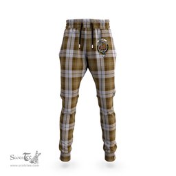 Scottish Baillie Dress Clan Family Crest Tartan Joggers Pants