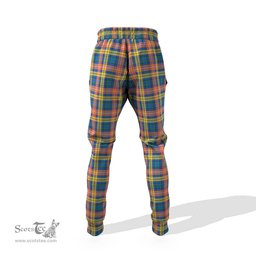 Scottish Buchanan Ancient Clan Family Crest Tartan Joggers Pants
